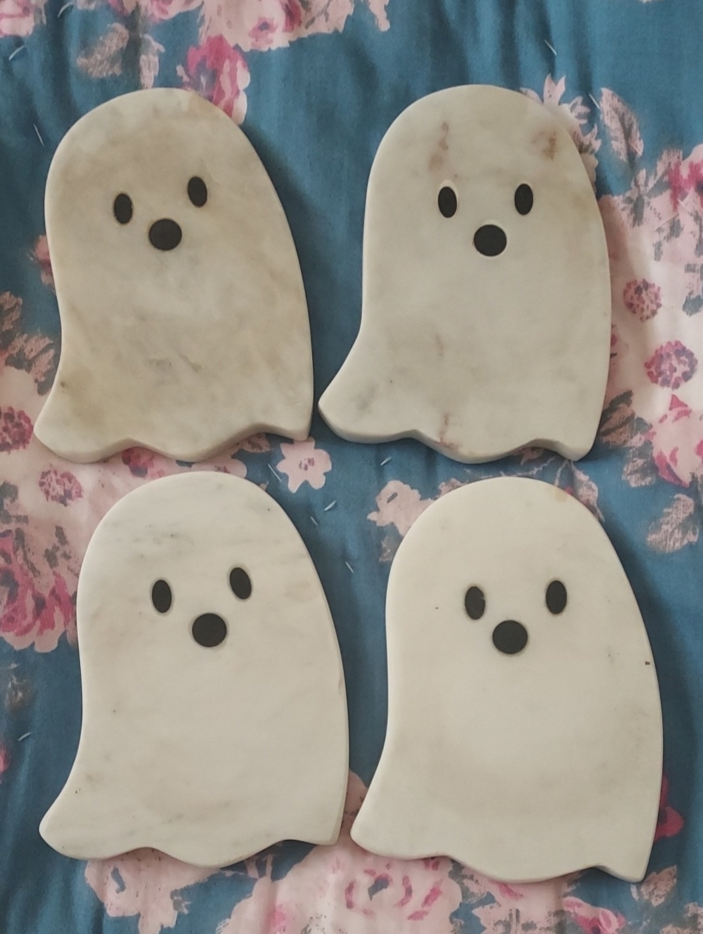 Marble Ghost Coasters - Set Of 4